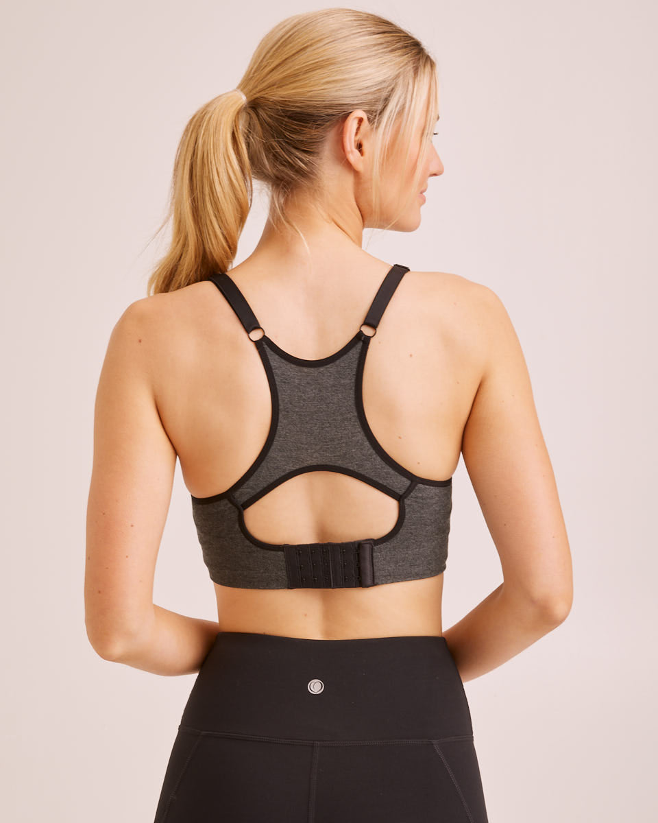 Active Seamfree Sports Bra - Charcoal - Peachymama