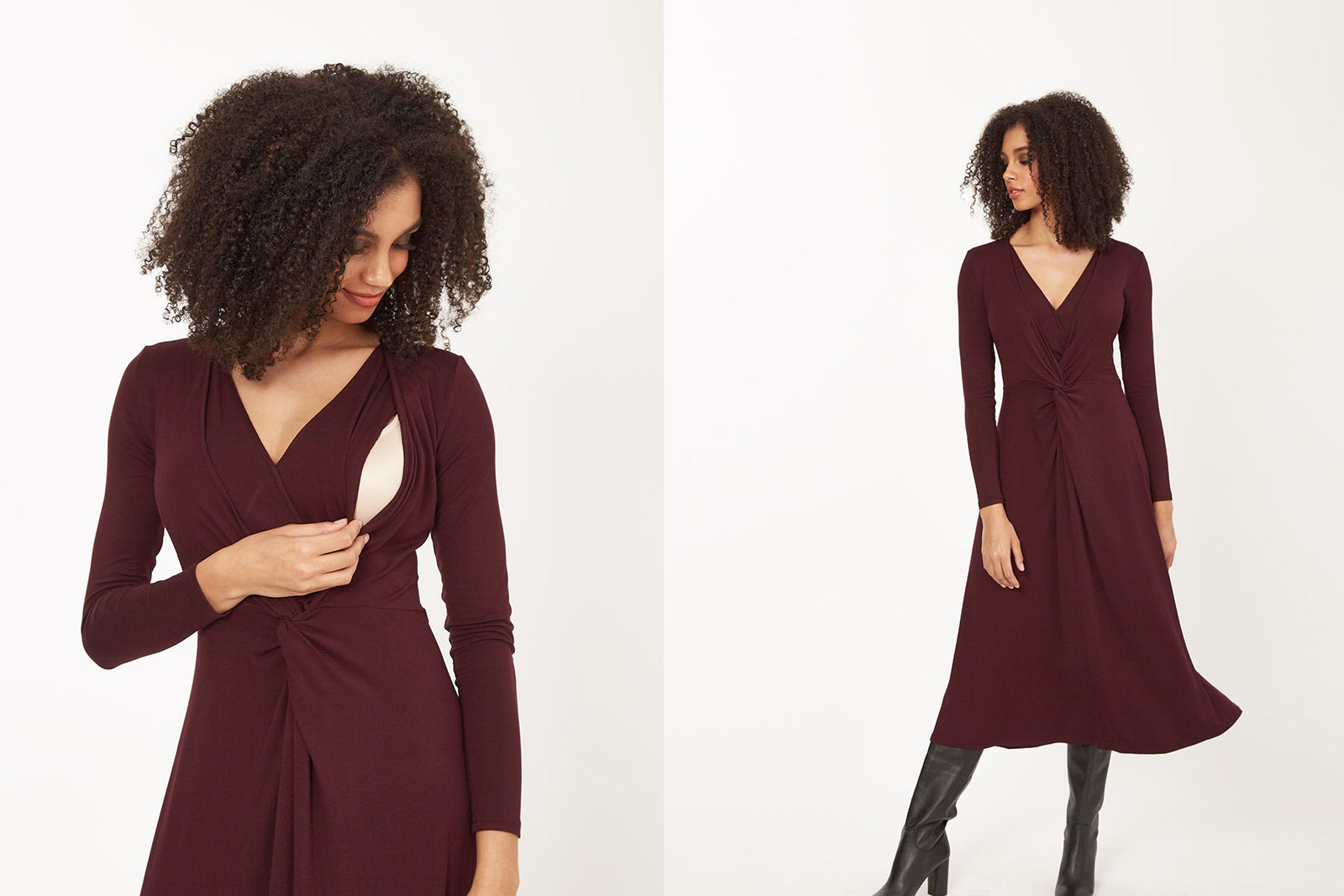 Breastfeeding dresses and tops to go back to work in by Peachymama