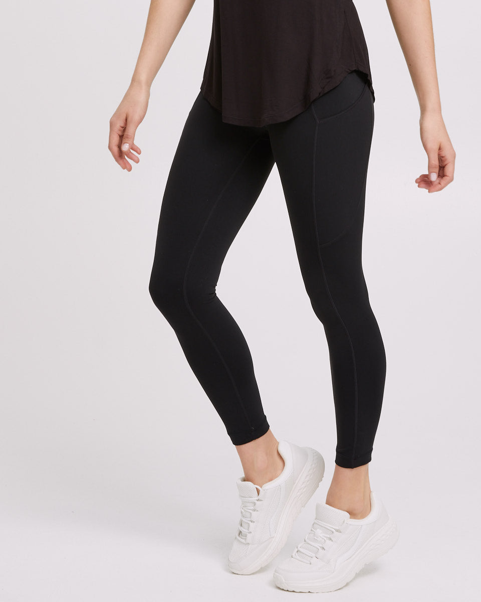 Peachymama Postpartum Activewear Pocket Pants - Black - 1