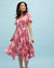 Midi Nursing Dress - Rose Floral - Peachymama
