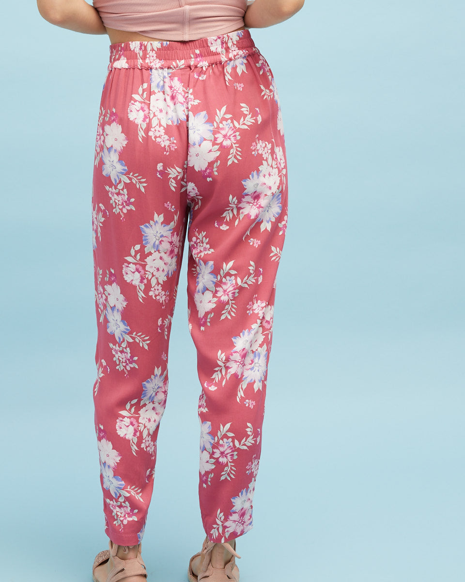 Harem Postpartum Pants - Deep Rose - Peachymama - 2