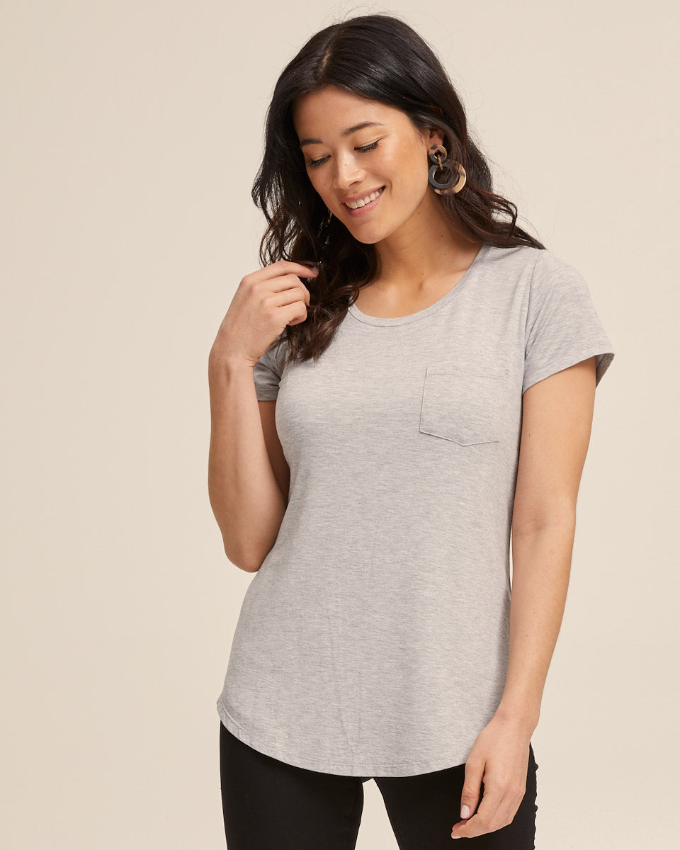 Grey nursing tank top by Peachymama 4