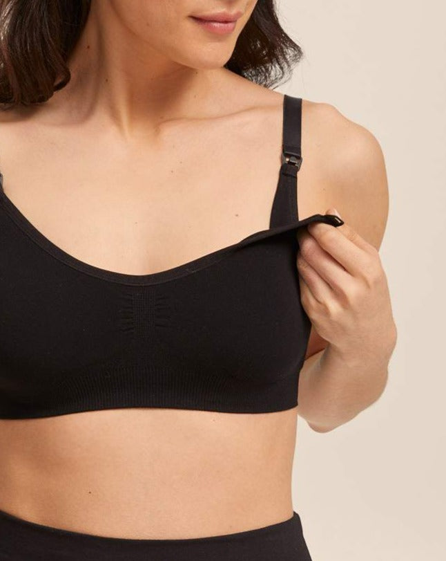 Nursing Bra - Seamfree - Black - Peachymama Australia 2