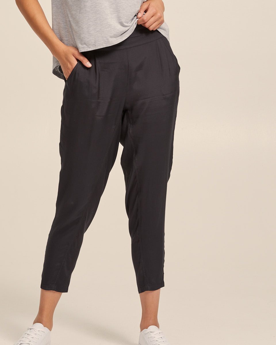 Smart Postpartum Pants - Washed Black - Peachymama - 1