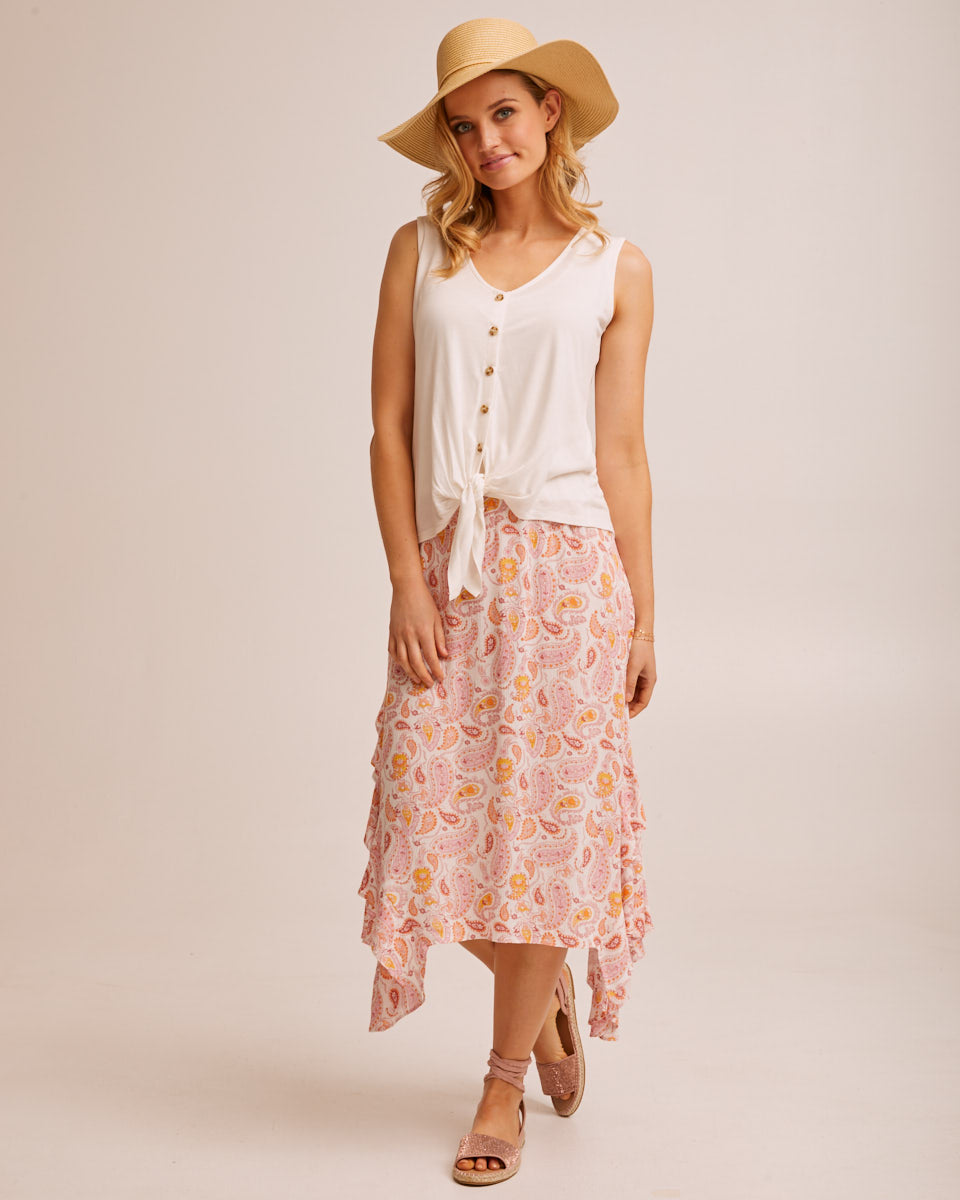 Ruffle Postpartum Skirt - Paisley by Peachymama Australia 4