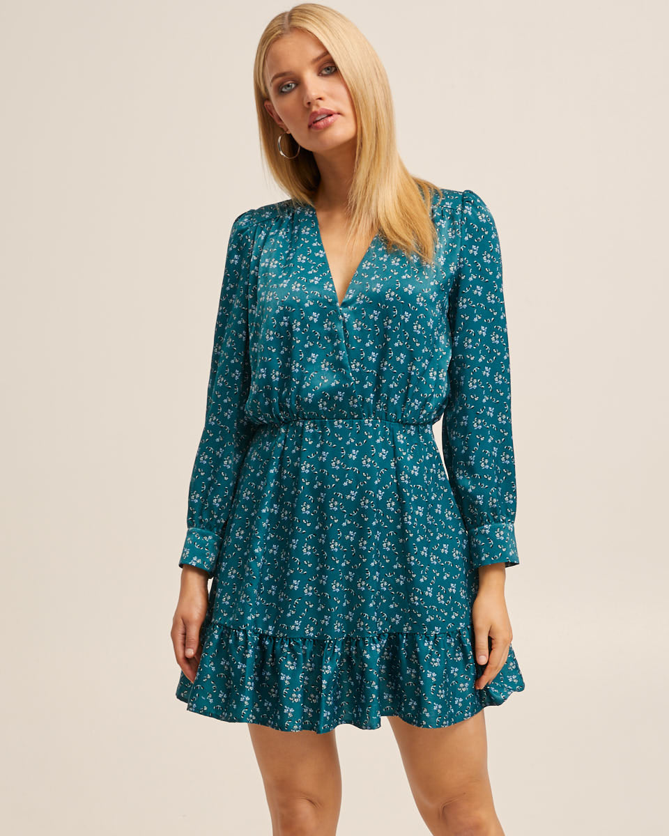 Nursing Wrap Short Dress - Evergreen - Peachymama
