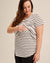 Bamboo Nursing Tee - B&W Stripe - Peachymama