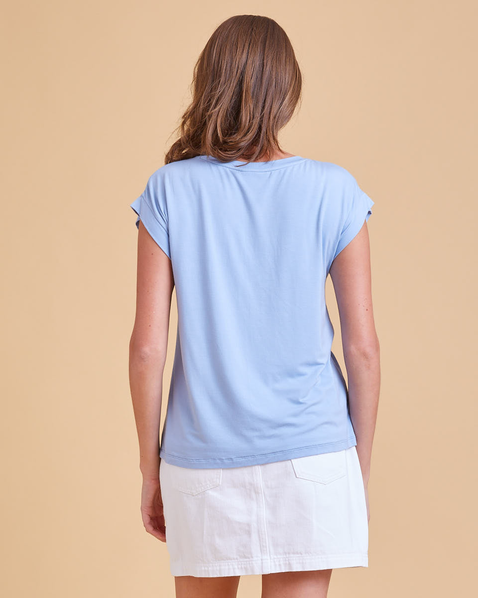 Rise Nursing Top - Seafoam Blue - Peachymama