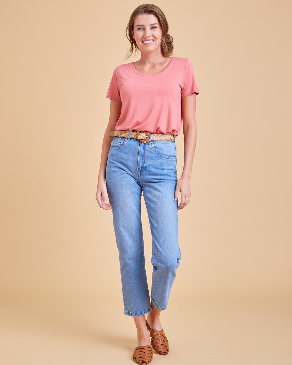 Bamboo Nursing Tee - Cinnamon - Peachymama