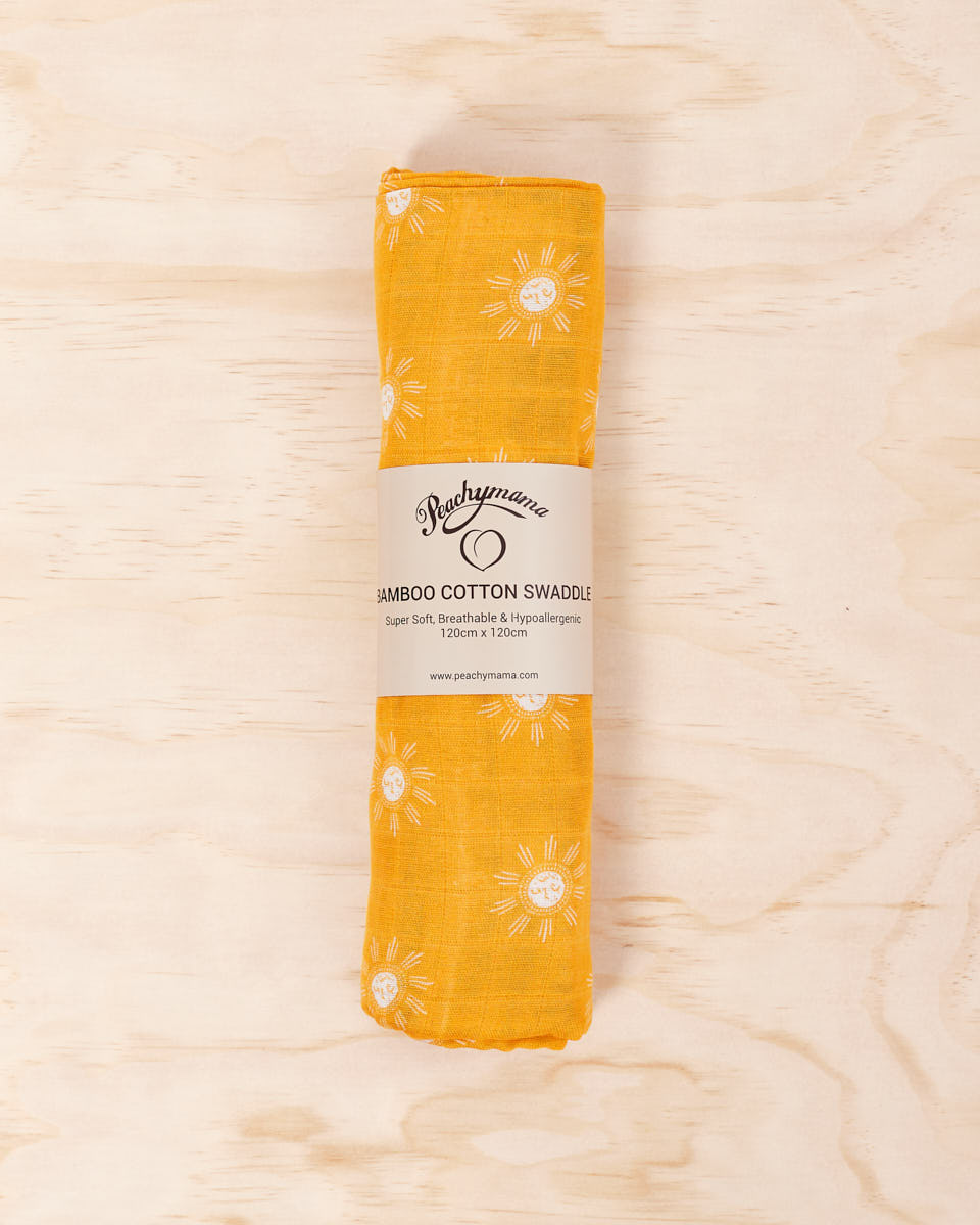 Organic Cotton / Bamboo Swaddle - Sonny - Peachymama