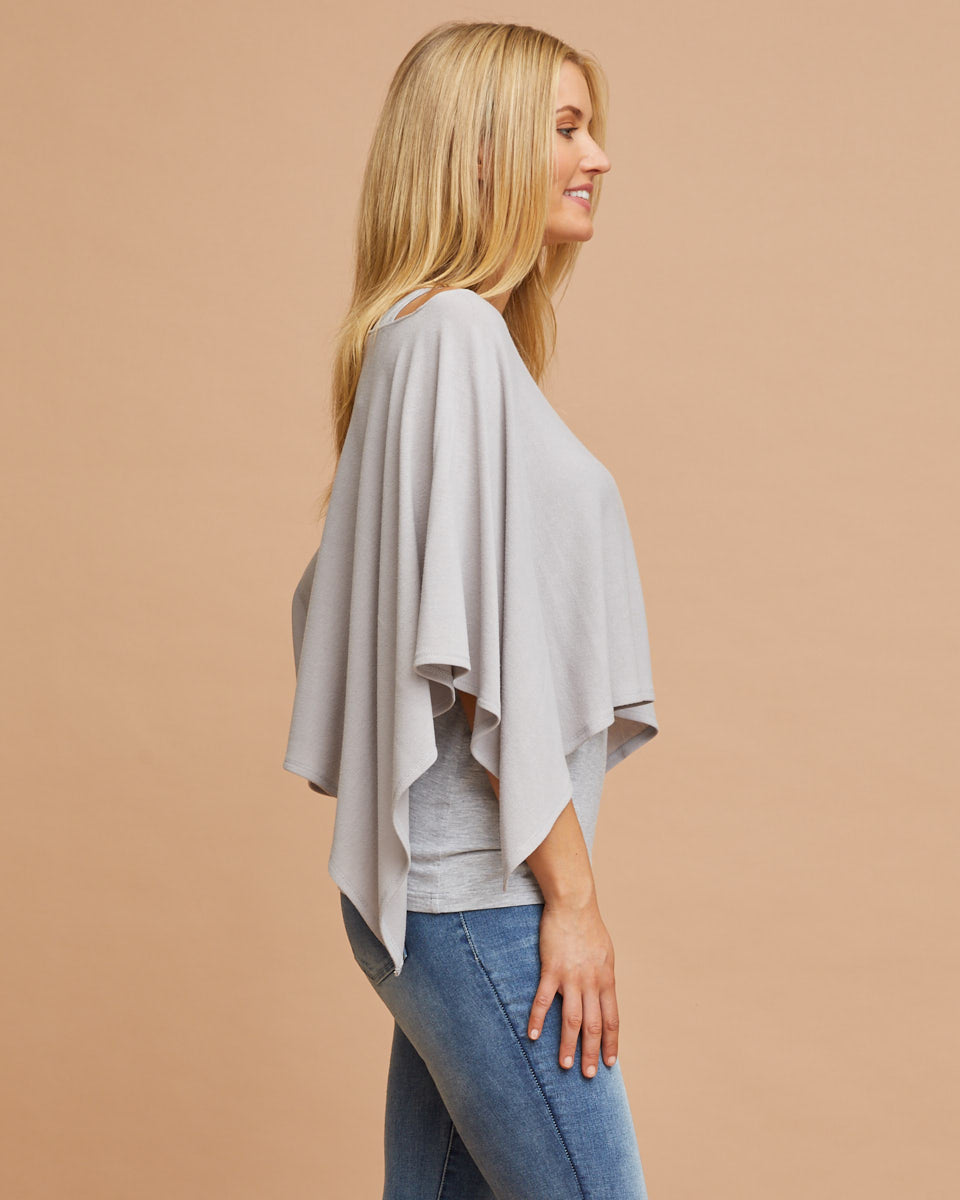 Knit Breastfeeding Cover - Grey - Peachymama