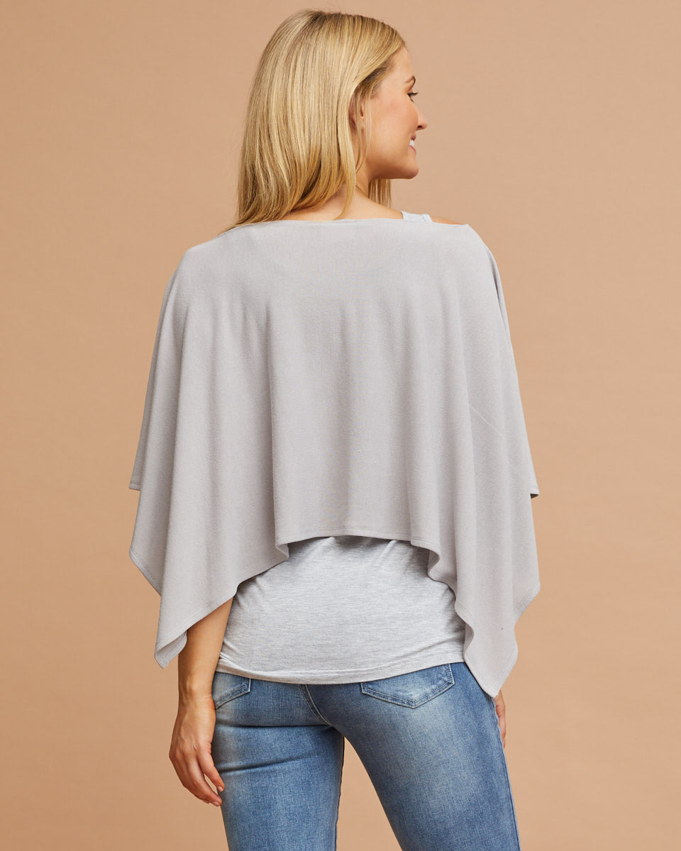 Knit Breastfeeding Cover - Grey - Peachymama
