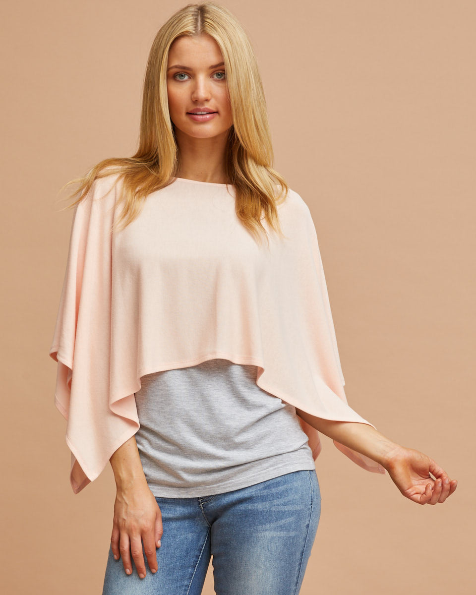 Knit Breastfeeding Cover - Peach - Peachymama