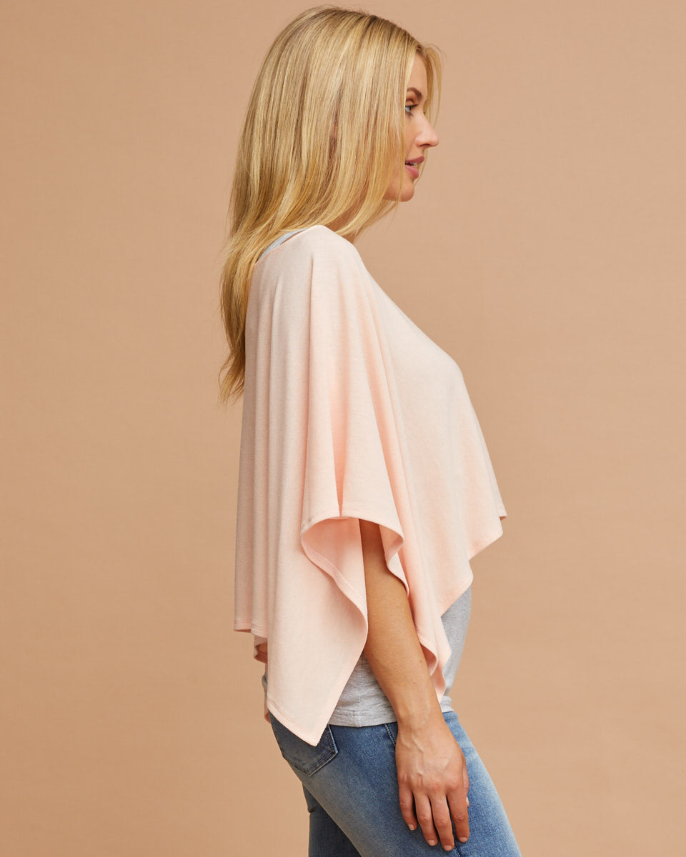 Knit Breastfeeding Cover - Peach - Peachymama