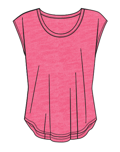 Linen Nursing Tee - Fuchsia - Peachymama
